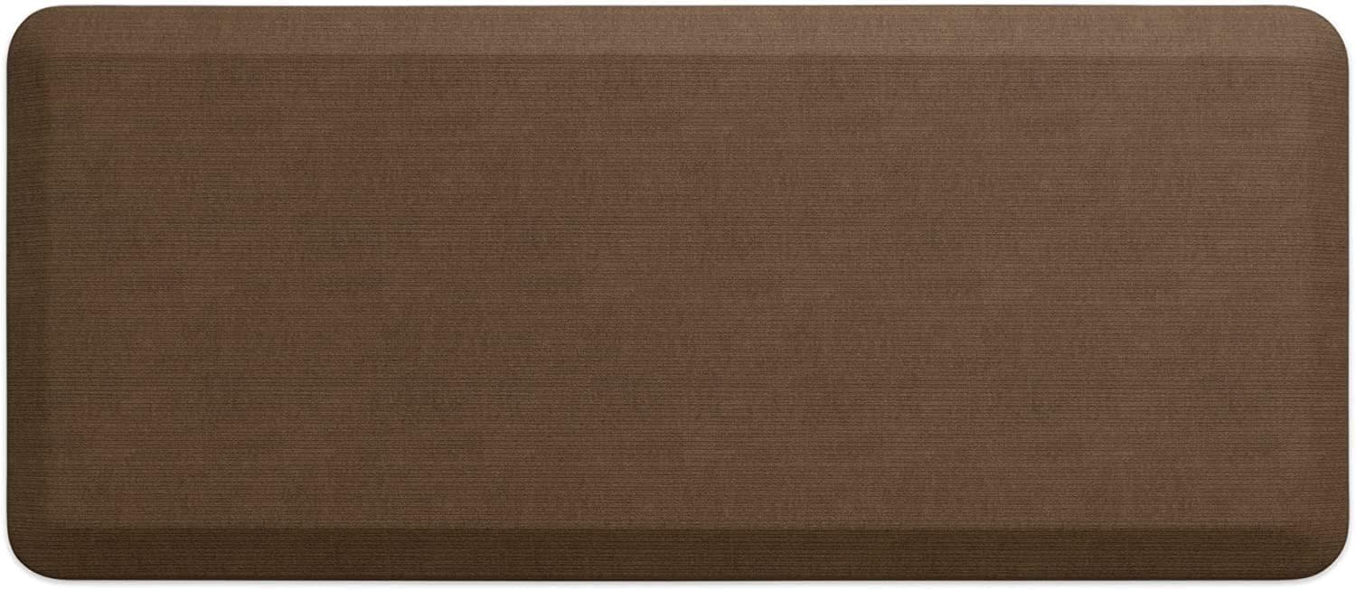 NewLife by GelPro Anti-Fatigue Designer Comfort Kitchen Floor Mat, 20" x48”, Grasscloth Pecan Stain Resistant Surface with 3/4” Thick Ergo-Foam Core for Health and Wellness