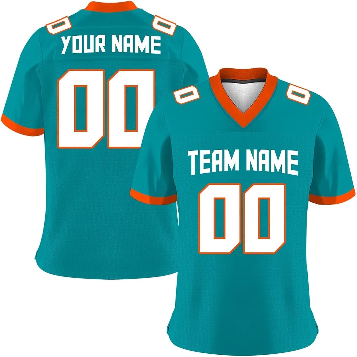 Custom Football City Jersey Shirt Printed Stitched Personalized Name Number for Football Fans Men Youth Gifts S-5XL Teal White