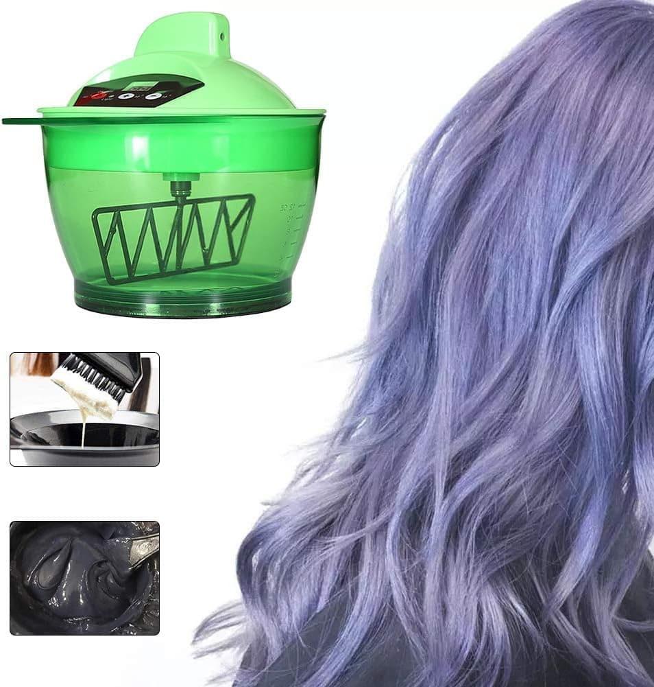 Electric Hair Cream Mixer Coloring Bowl Multifunction Hairdressing Automatic Barber Hair Dyeing Kit Home DIY Tools