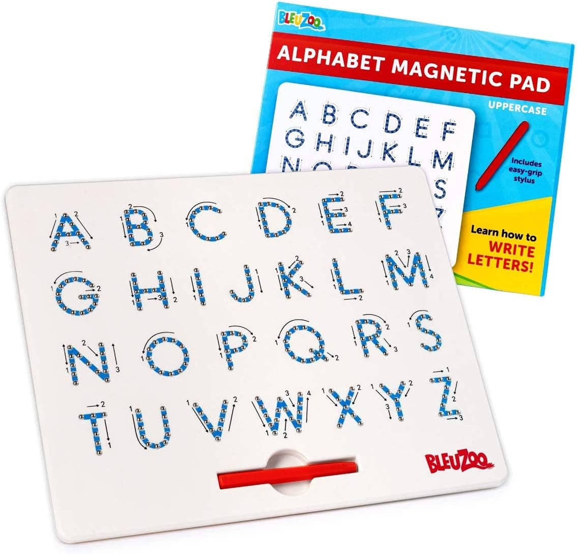 BleuZoo Alphabet Magnetic Letter Tracing Board - Educational ABC Read Write Learn Preschool Drawing (Uppercase)