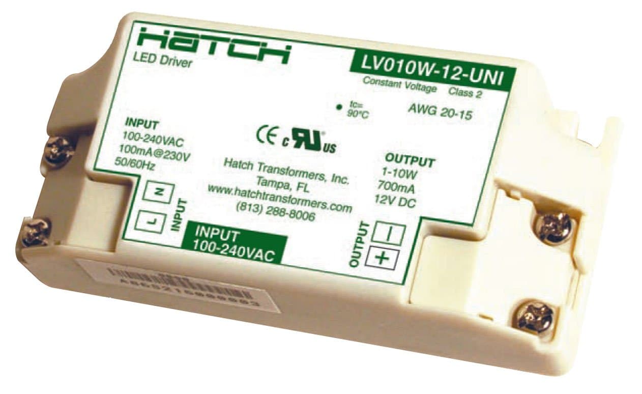 Hatch LV010W-12-UNI Electrical Transformer, 12V 10W LED Driver Electronic Transformer