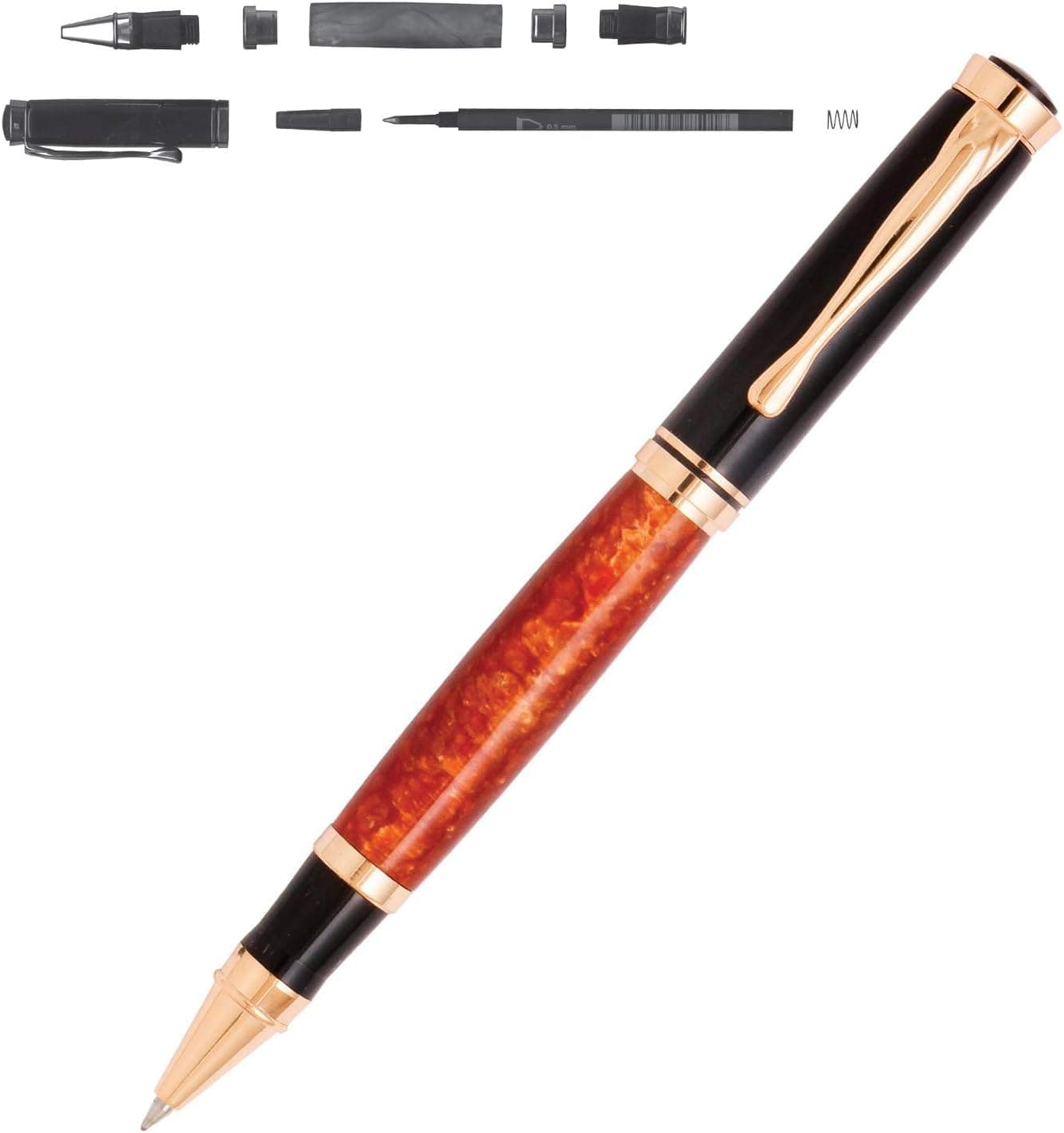 Penn State Industries PKL765 Oxford Rollerball Pen Kit Woodturning Project (Gold)