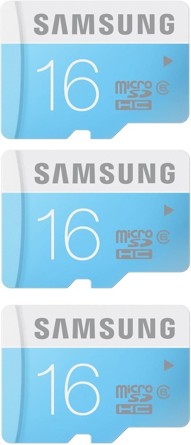 Samsung 16GB Class 6 Micro SDHC up to 24MB/s with Adapter (MB-MS16DA/AM) 3 Pack