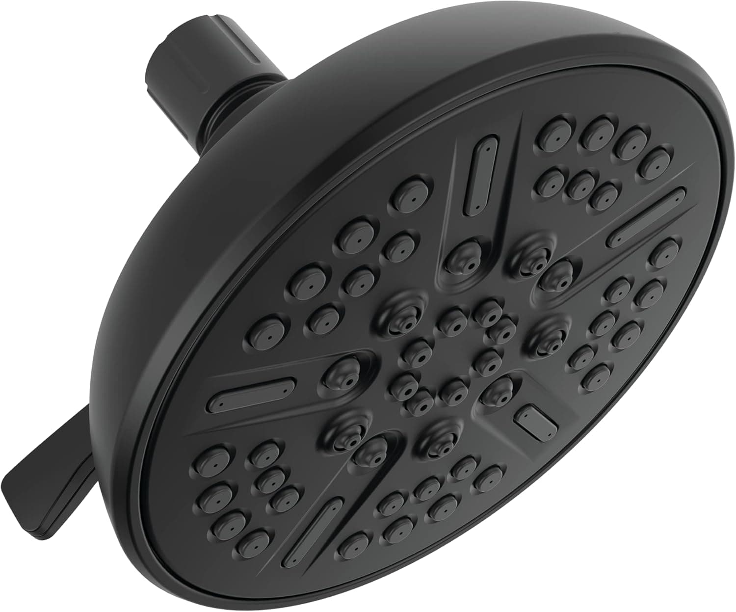 Delta Faucet 8-Spray Matte Black Shower Head, Delta Shower Head Black, Showerheads, Shower Head Black Matte, 2.5 GPM Flow Rate, Matte Black 75898BL