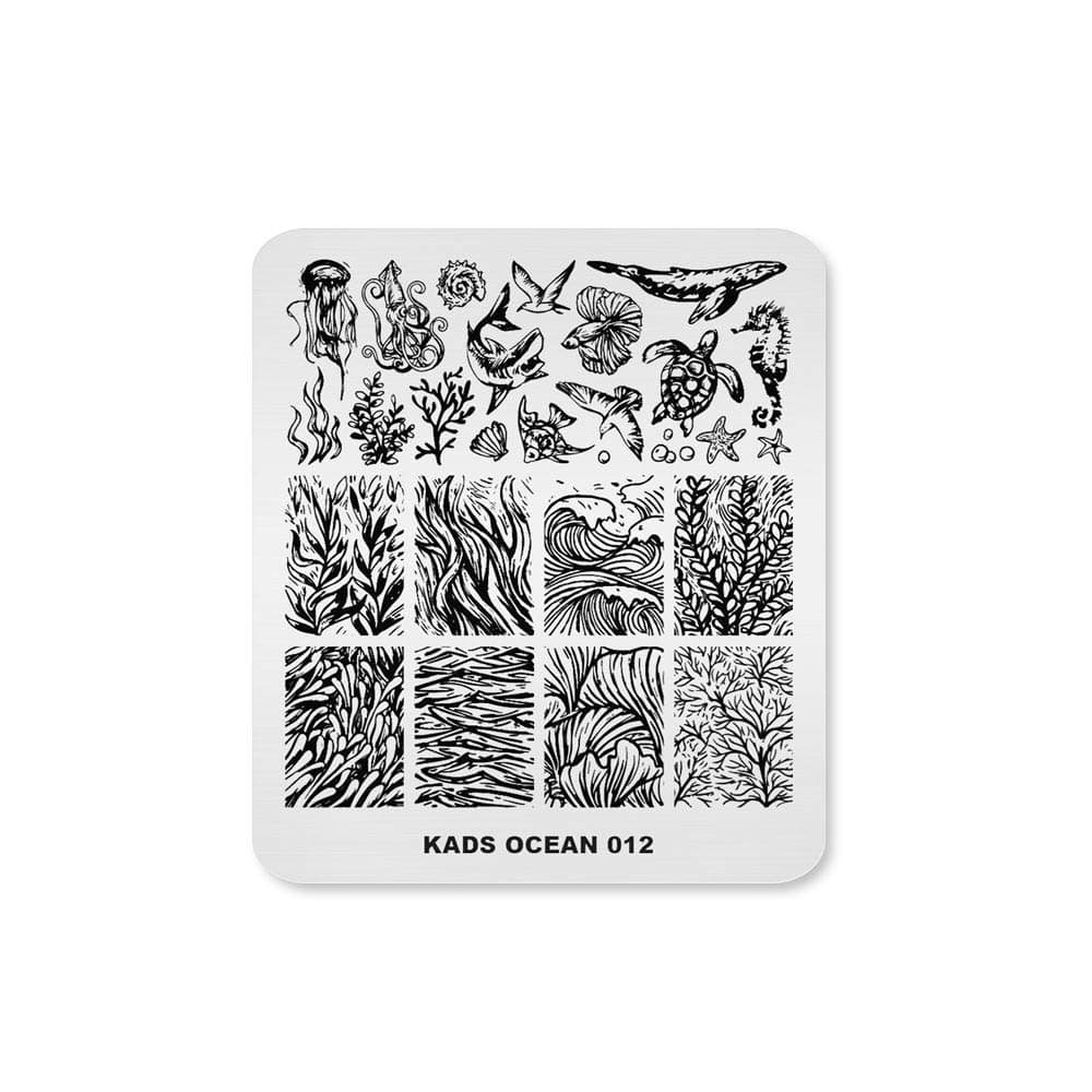 KADS Stamping Plates for Nail Art Ocean Golden Fish Template Image Plate Stencil Nails Tool (OC012)