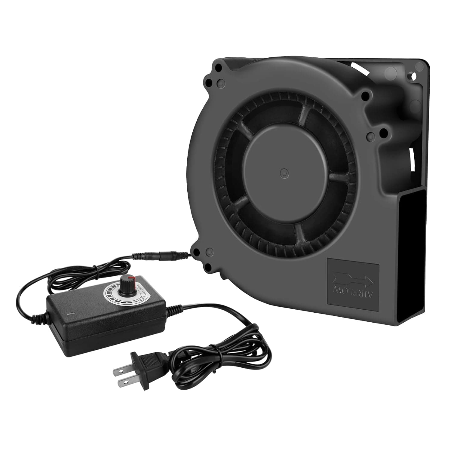 Qirssyn 120mm x 32mm Powerful AC 110v 220v Variable Speed Controllable Inflatable Replacement Fan Blower, Dual Ball