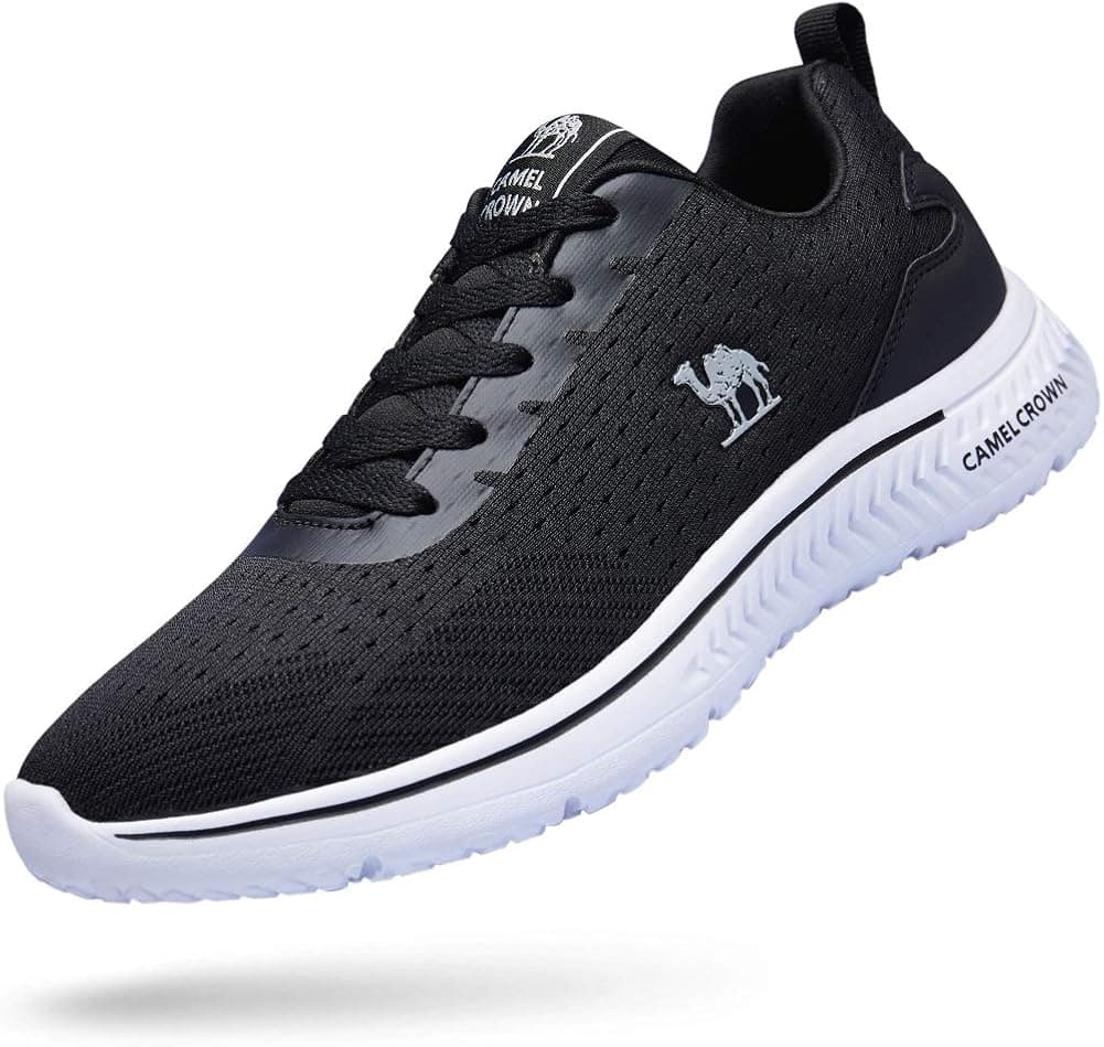 CAMEL CROWN Women Running Shoes Lightweight Fashion Sneakers Casual Shoes Non-Slip Walking Sport Trainers Sneakers Athletic Shoes Outdoor Black Size 6