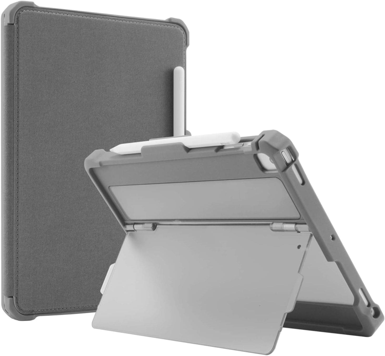Maxjoy Case for 9.7 iPad 2018/2017, iPad Air 2/1 Case, iPad Pro 9.7 Case, Protective But Slim + Multi Angles Stand + Pencil Holder + Sleep/Wake Cover for iPad 9.7 inch 5th/6th Gen, [2.0 Version],Grey
