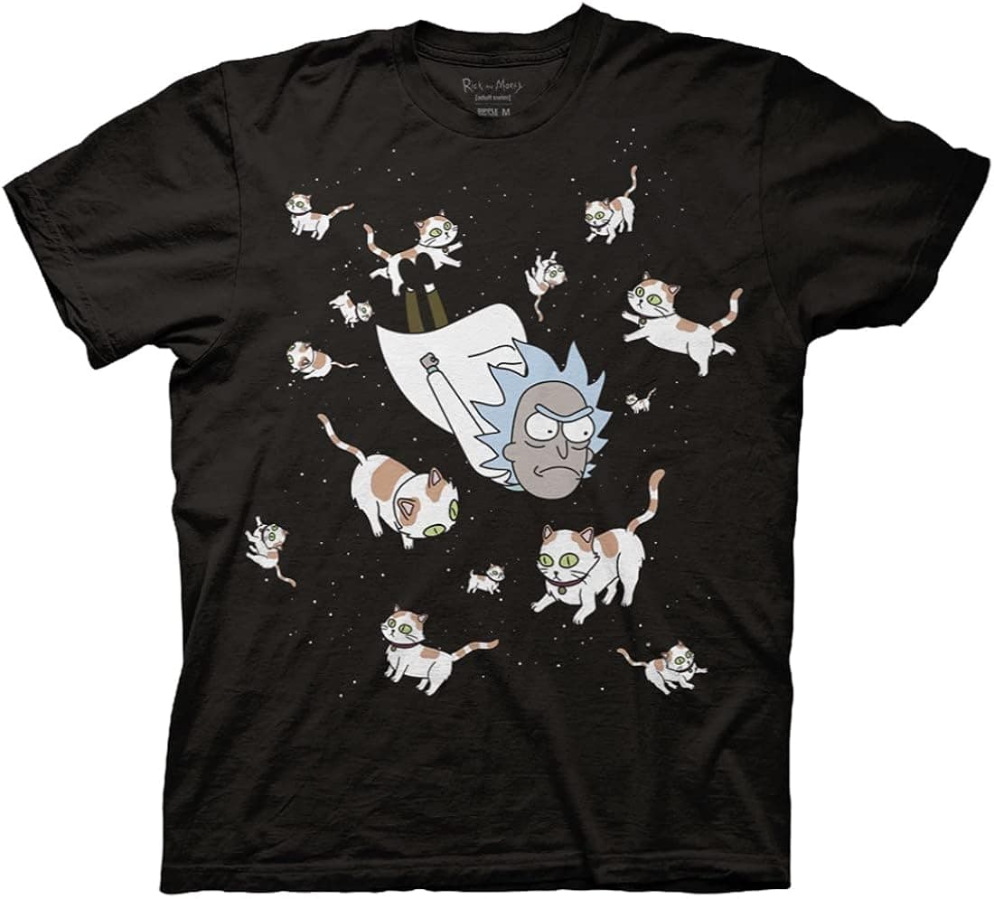 Ripple Junction Rick and Morty Rick and Space Cats Adult T-Shirt