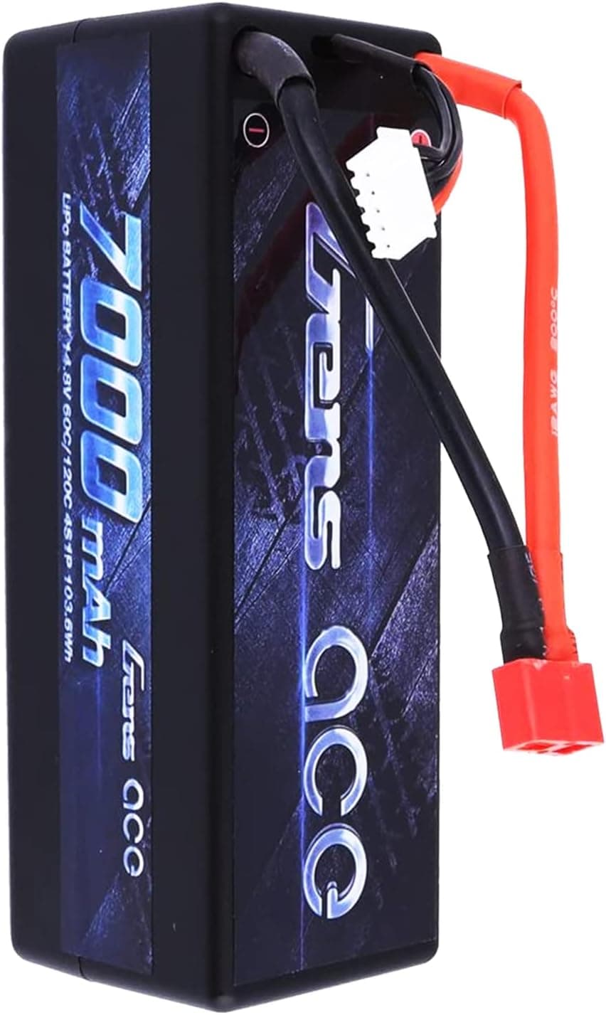 Gens ace 4S LiPo Battery 7000mAh 14.8V 60C 4S HardCase with Deans Plug for RC Car Boat Truck