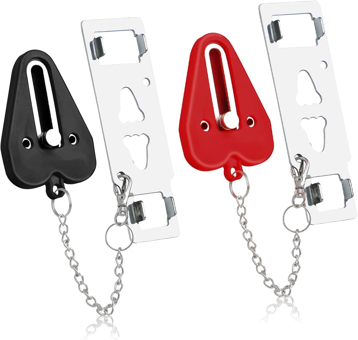 Portable Door Lock, 2 Pack Solid Heavy Duty Extra Lock for Additional Privacy and Safety in Home,Hotel and Apartment,Prevent Unauthorized Entry,Protect Family Security in Traveling,Home,Bedroom