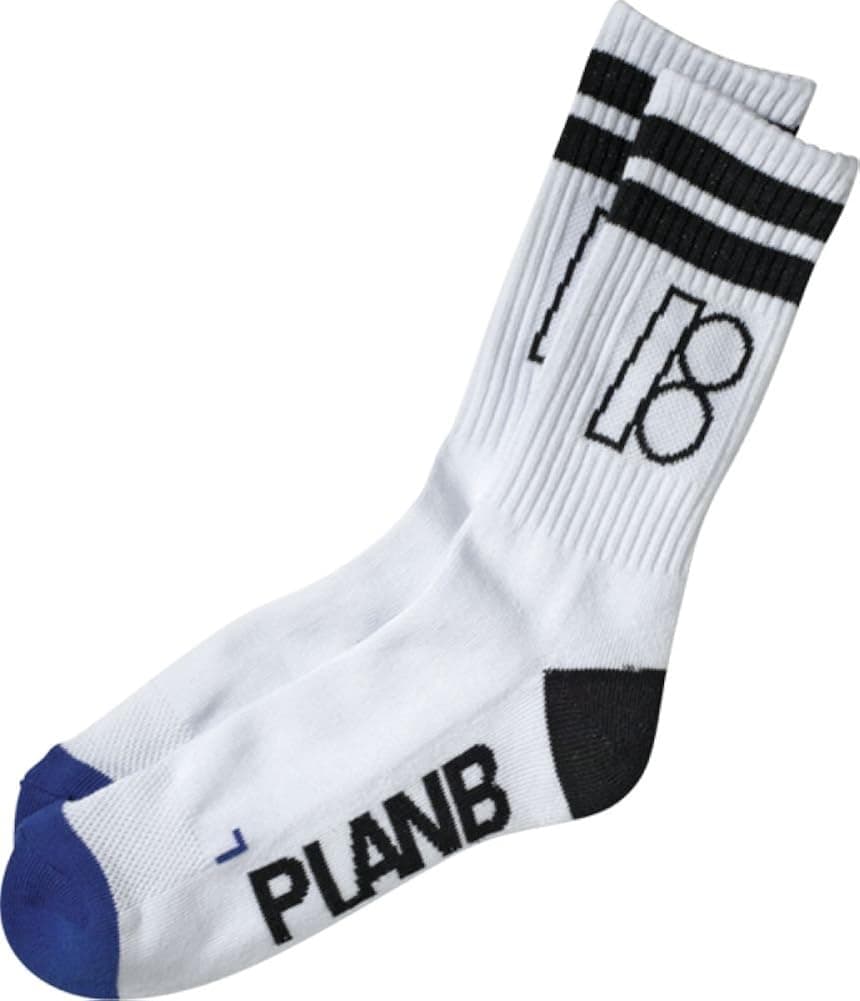 Plan B Goodfoot Crew Socks [White] Single Pair