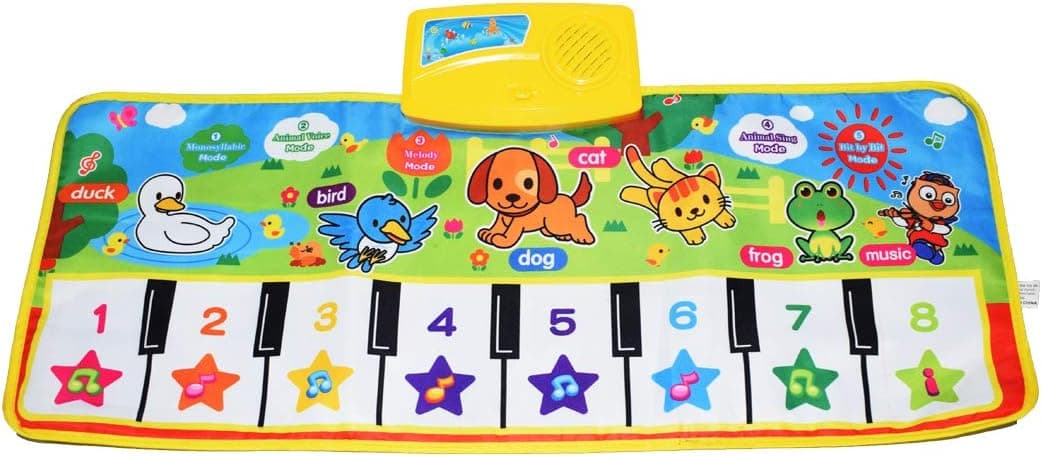 KAREZONINE Piano Mat, Kids Keyboard Mat Playmat Education Toy Birthday Christmas Easter Day Gift for Kids Boys Girls