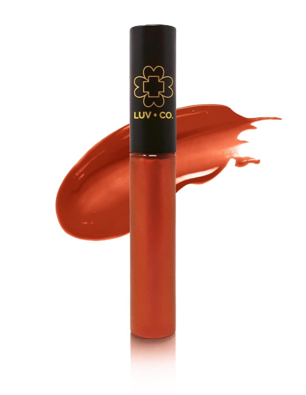 LUV+CO Lip Gloss 7ml 90% Organic Moisturizing Lip gloss Non Sticky Shiny Natural Colorants For Light Glossy Coverage Gluten Free Paraben Free | Bronze Orange Metallic | Sunset