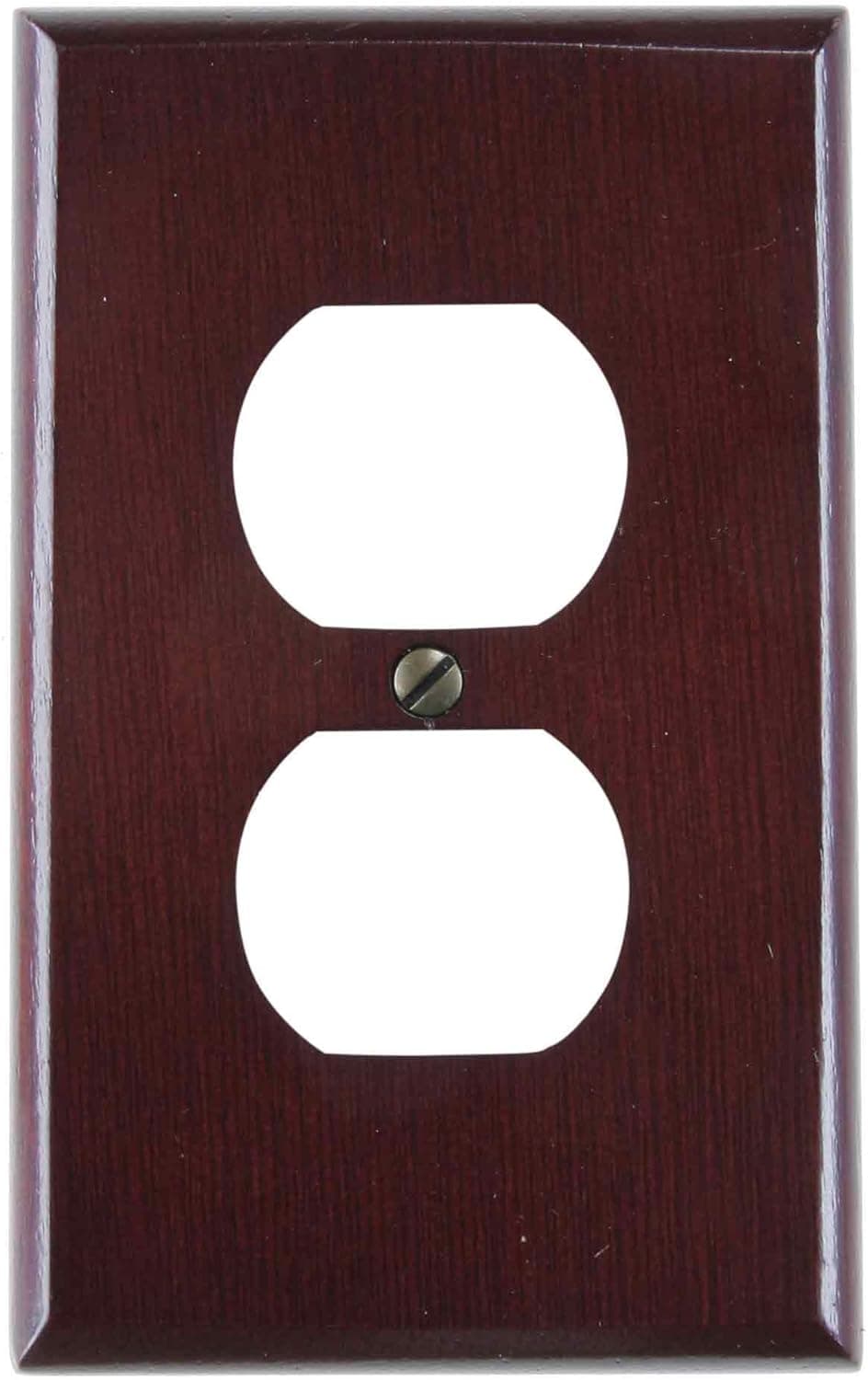 AmerTac 177DL Rosewood Single Duplex Outlet Wallplate
