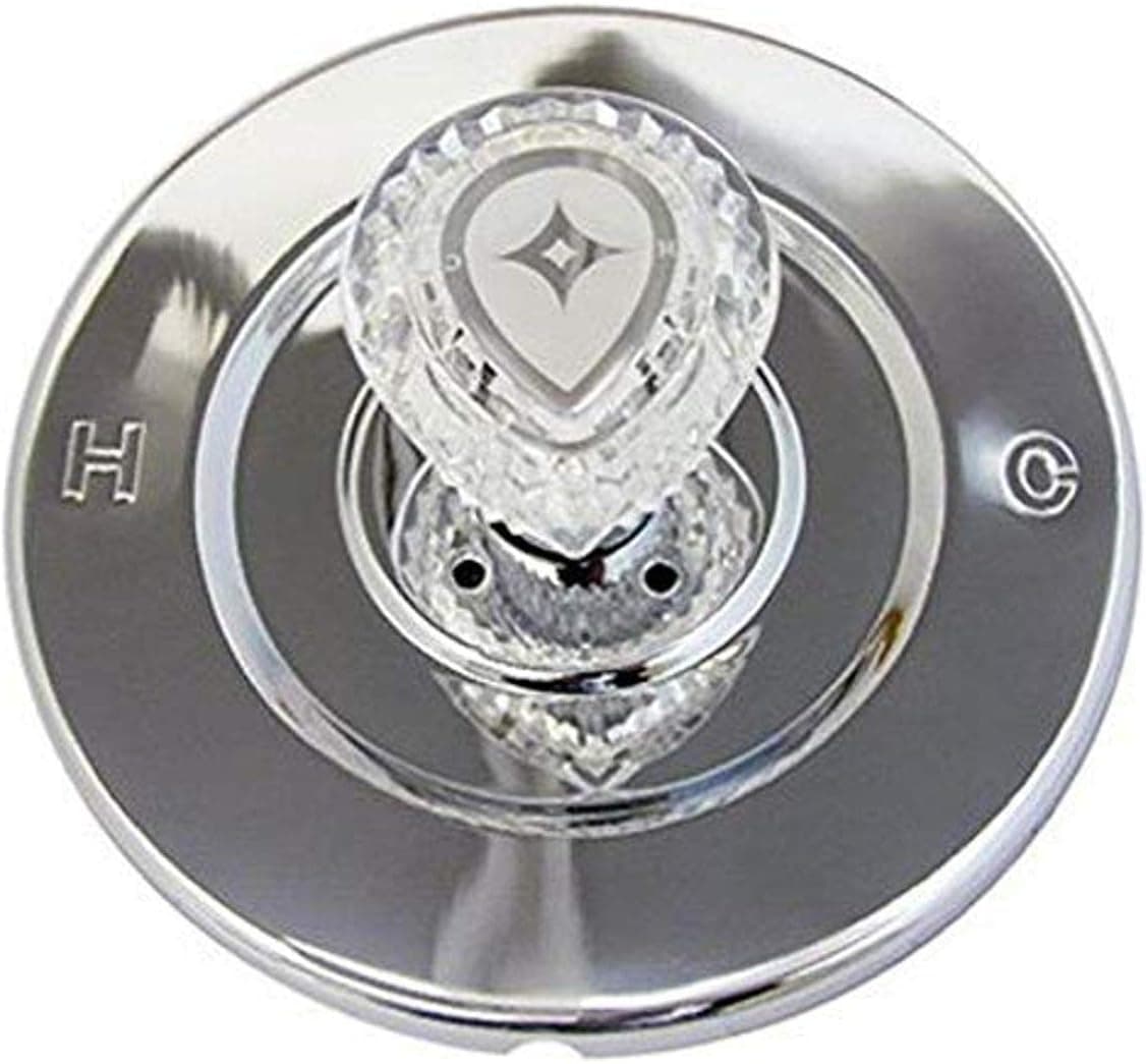 Simpatico, Chrome 31661C Moen Shower Chateau Series Trim Kit with Brass Escutcheon Screws Tube and Handle