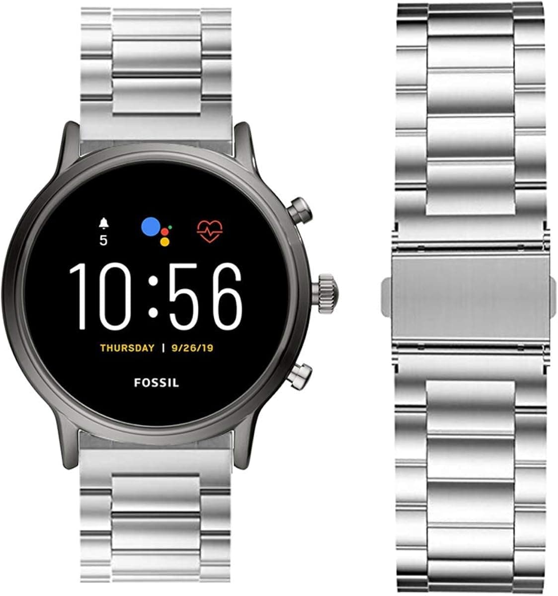 Kartice Compatible with Samsung Galaxy Watch Bands Stainless Steel Men Women Replacement Strap(Sliver-i)