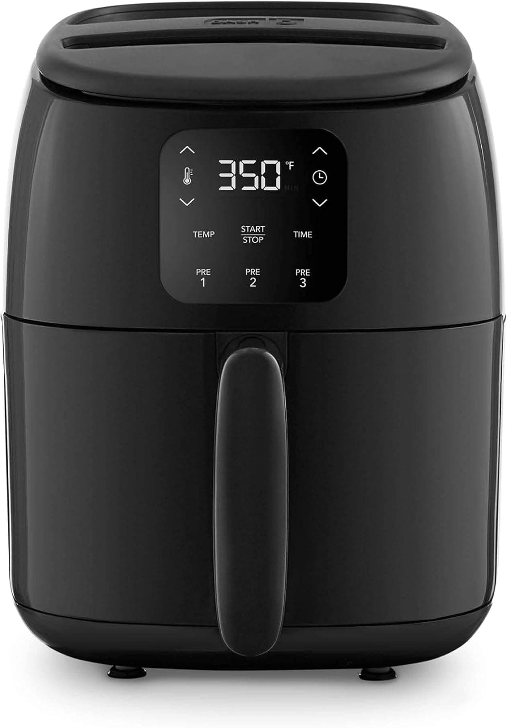 Dash Tasti-Crisp™ Digital Air Fryer with AirCrisp® Technology, Custom Presets, Temperature Control, and Auto Shut Off Feature, 2.6 Quart - Black (Renewed)