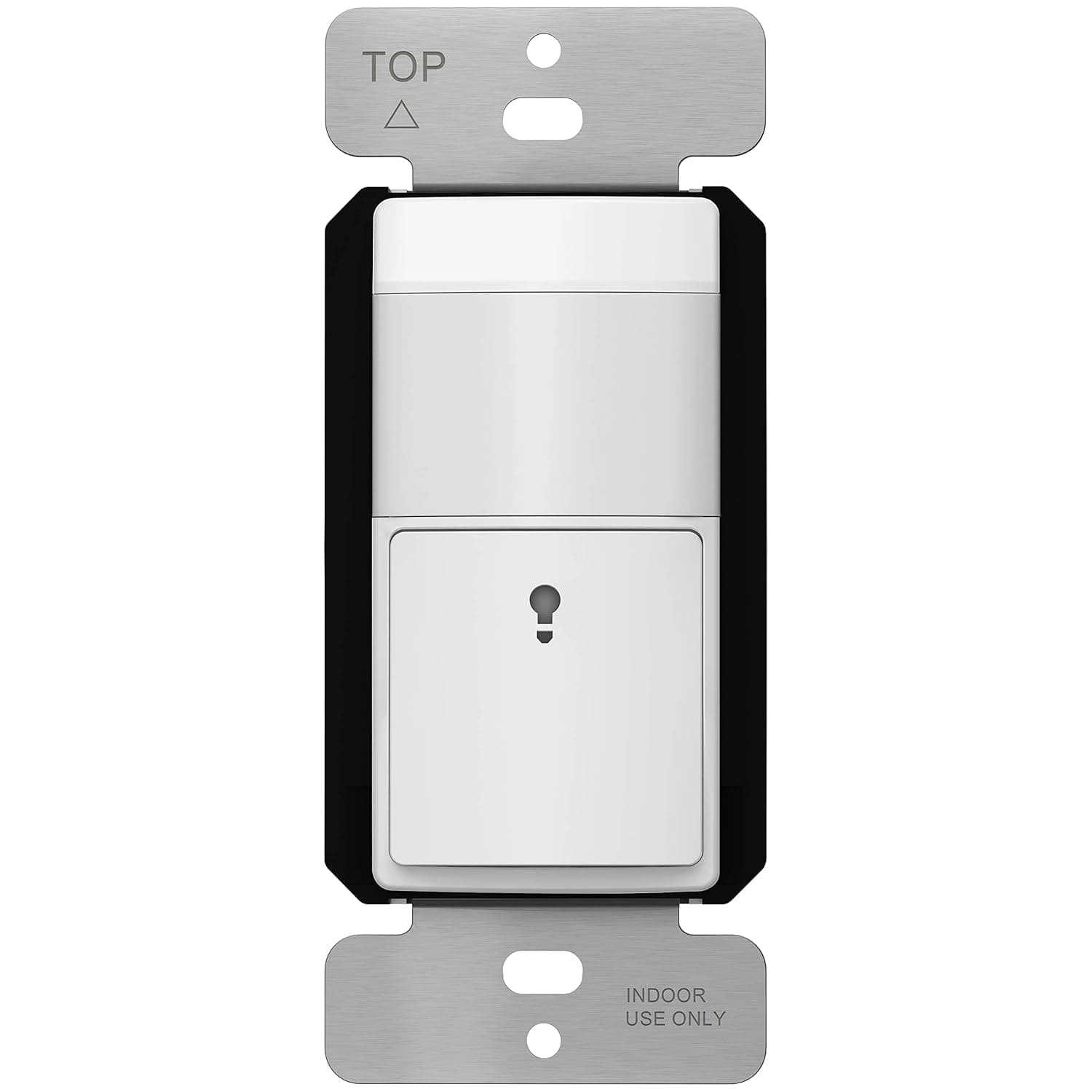 TOPGREENER Motion Sensor Switch, PIR Sensor Light Switch, Occupancy & Vacancy Modes, 𝐎𝐩𝐞𝐫𝐚𝐛𝐥𝐞 𝐖𝐢𝐭𝐡𝐨𝐮𝐭 𝐆𝐫𝐨𝐮𝐧𝐝 𝐖𝐢𝐫𝐞, No Neutral Required, 150W Dimmable LED, TDOS5-KM-W, White