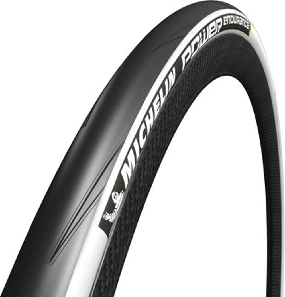 MICHELIN Power Endurance Road Bike TIRE, White/Black, 700x25