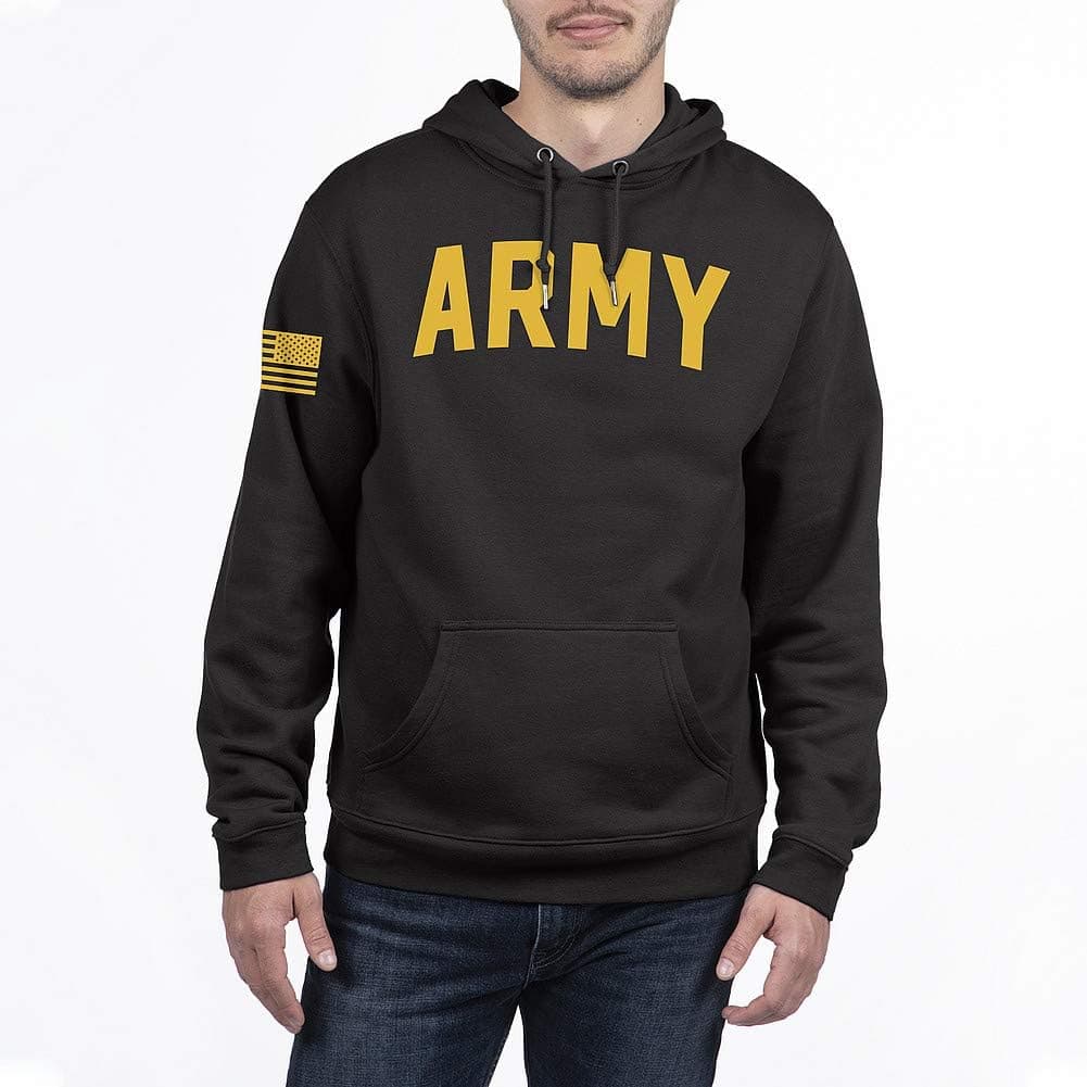 Elite Fan Shop Military Hoodie Sweatshirt Black