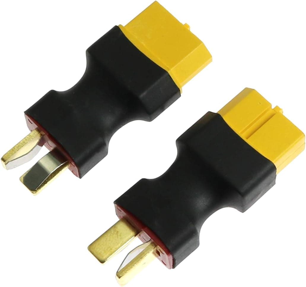 Maxmoral 2PCS Female XT60 XT-60 to Male T-Plug Deans Connector Adapter Wireless Converter
