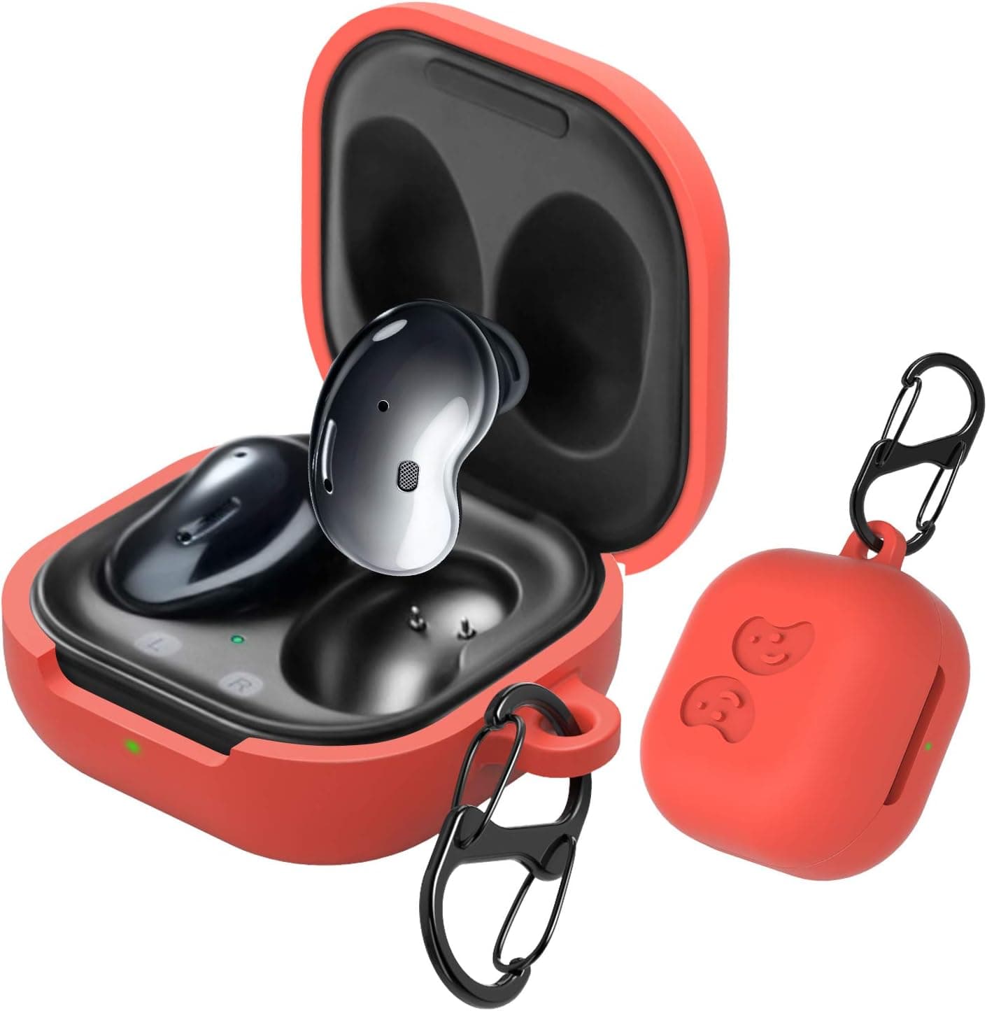 HoneyGirl Silicon Protective Cover for Galaxy Buds Live, Shockproof Soft Silicone Charging Case for Samsung Galaxy Wireless Earbuds (Red)