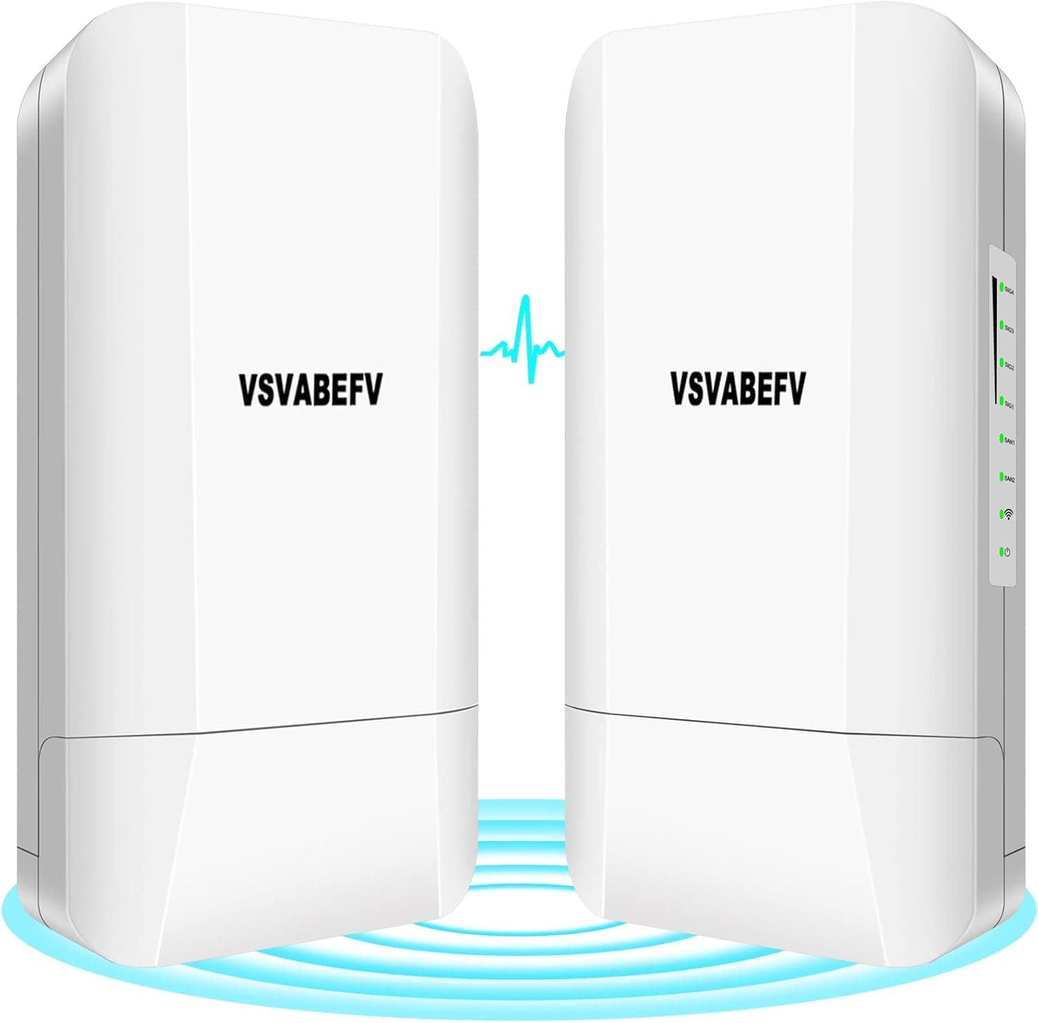 VSVABEFV Wireless WiFi Bridge 300Mbps 2.4G Long Range Point to Point Outdoor Waterproof CPE Router with 14 dbi High Gain Antenna Ethernet Port for PTP PTMP