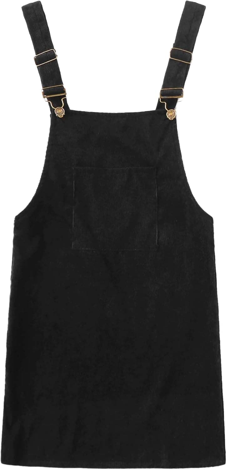 Floerns Women's Corduroy Bib Pocket Pinafore Overall Dress