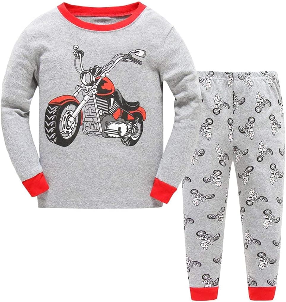 Tkria Kids Pajamas for Boys Dino Cotton Sleepwear Toddler Clothes Halloween Outfit Size 1-7T……