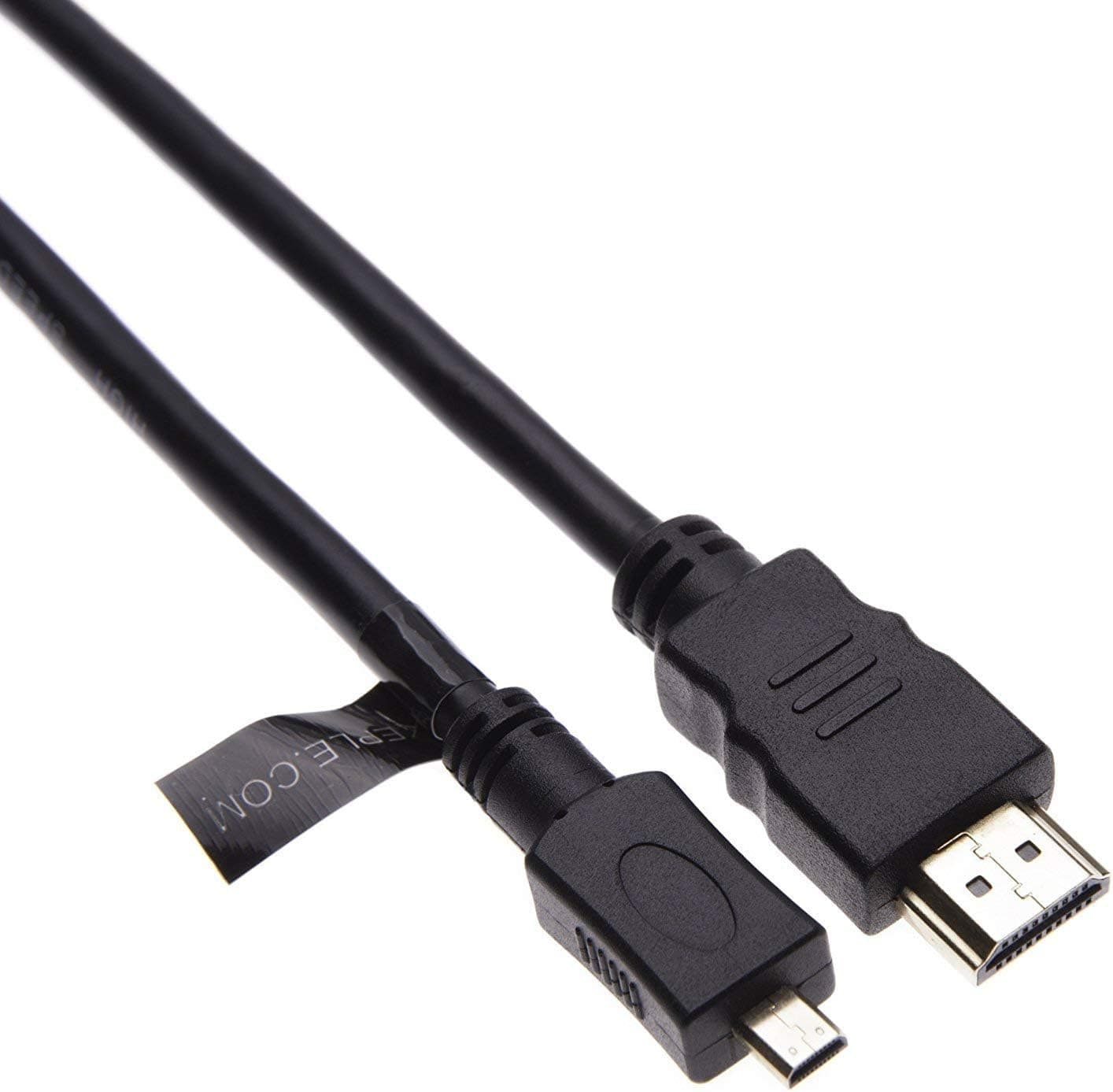 Micro HDMI Cable by Keple | High Speed Micro HDMI (Type D) to HDMI (Type A) Lead for Connecting for Panasonic | Acer | Kodak | Olympus | Asus Transformer | (2m 6.5FT)