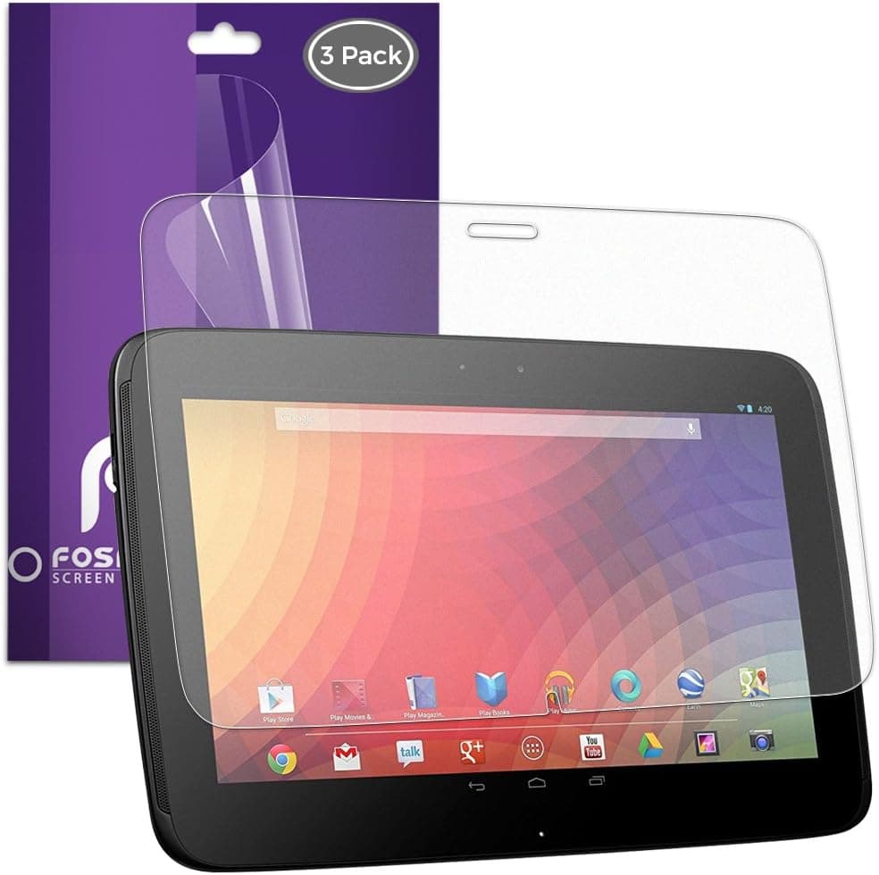 Fosmon Screen Protector Shield for Google Nexus 10 Tablet - 3 Pack