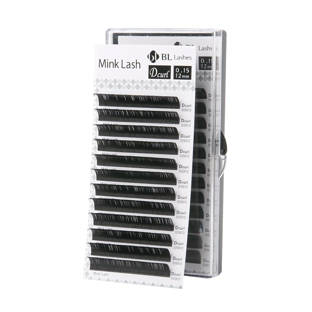 Eyelash Extension BL Mink Lash D Curl Thickness 0.15mm (0.15X12mm)