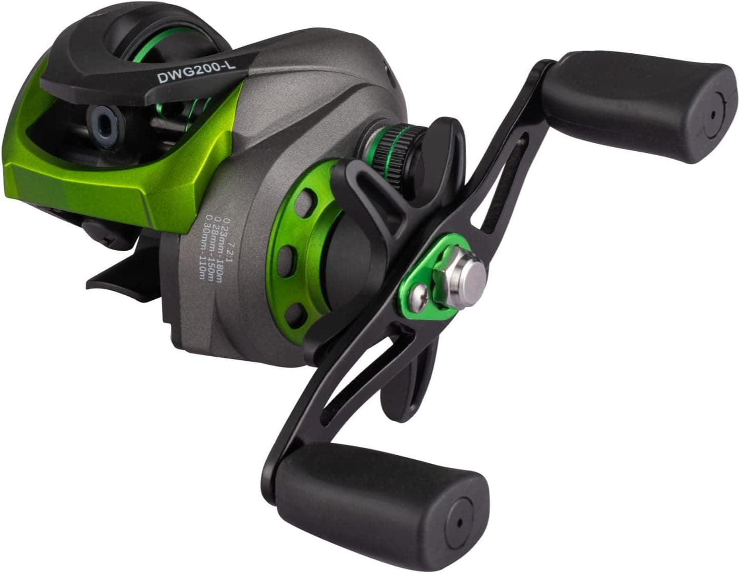 Diwa Baitcasting Reel - New Streamline and Kinetic Design Baitcaster Fishing Reel - 7.4 OZ Double Shielded 10+1 BB - 8 Magnet Braking System - 7.2:1 Gear Ratio Freshwater Saltwater Fishing Reels