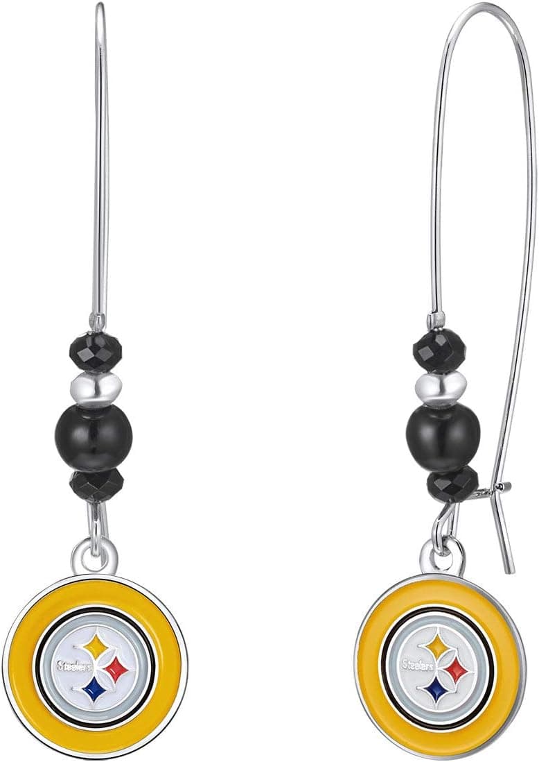 NFL Kidney Wire Hook Earrings | Sports Fan Jewelry Gift | Fashion Jewelry | Birthday & Holiday Gifts for Women and Girls