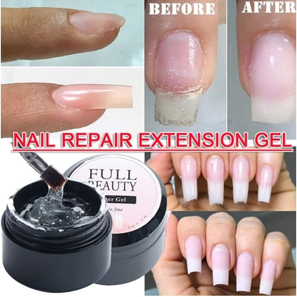 Magic Cracked Nail Repair Gel, Natural Quick Nail Repair Gel, Nail Damage Emergency Treatment, Easy to Use - Strengthen & Repair Broken Nails for Long Time (1pc Black)