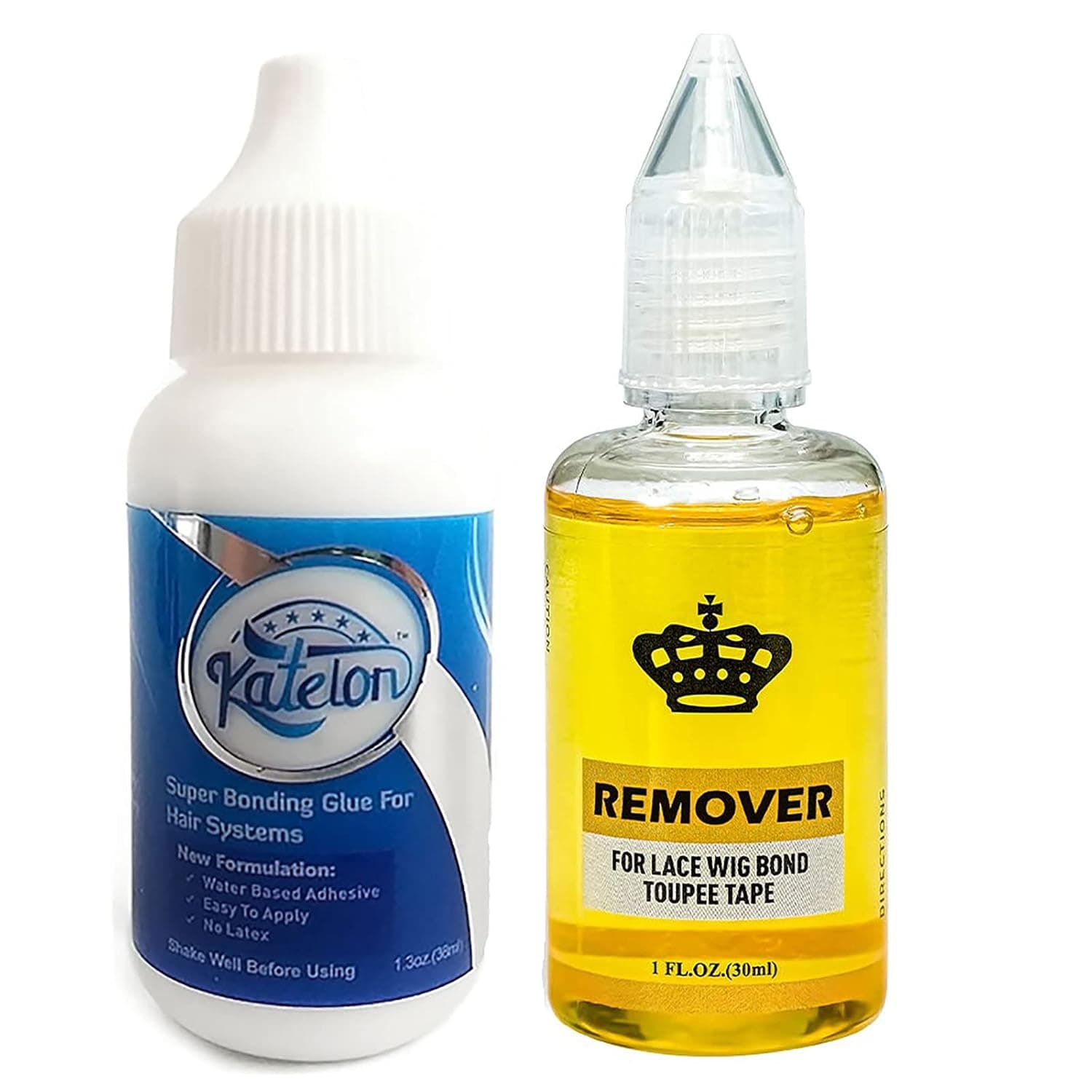 Papyon Wig Glue and Remover for Front Lace Wig Waterproof Lace Front Glue Bold Hold Lace Glue for Wigs Hair Glue for Lace Wigs Strong Hold Glue for Wigs Human Hair(Wig Glue and Remover, 2 Bottle)