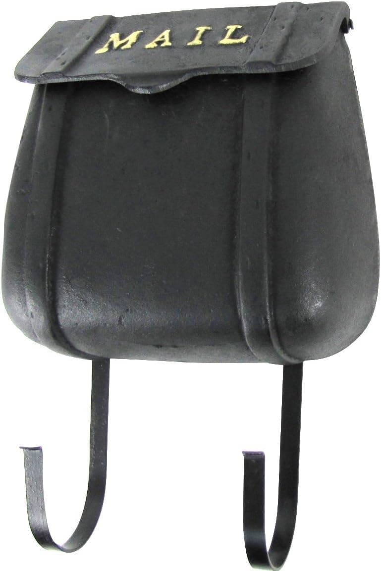 Treasure Gurus Cast Iron Wall Mount Saddle Bag Hanging Porch Mail Box - Metal US Postal Mailbox