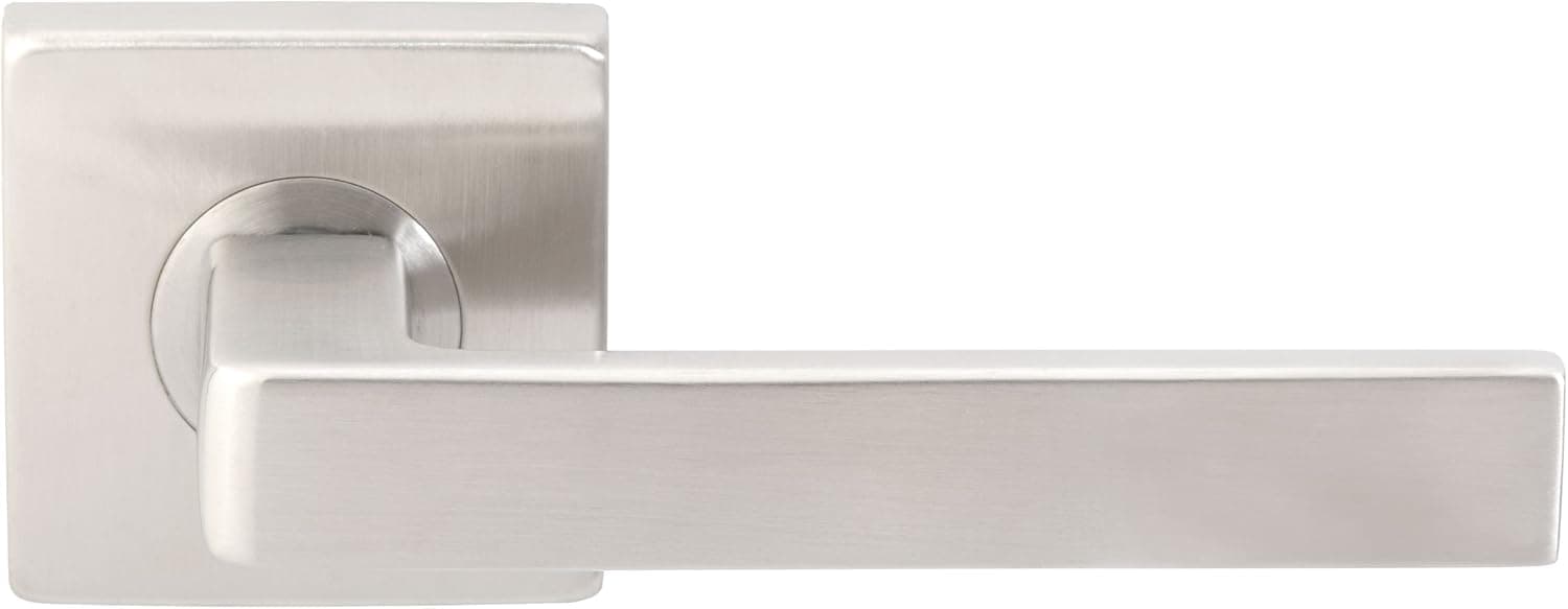 INOX SE345L62-32D SE Rosette Privacy Set with Tokyo Lever and 2-3/8-Inch Backset, Satin Stainless Steel