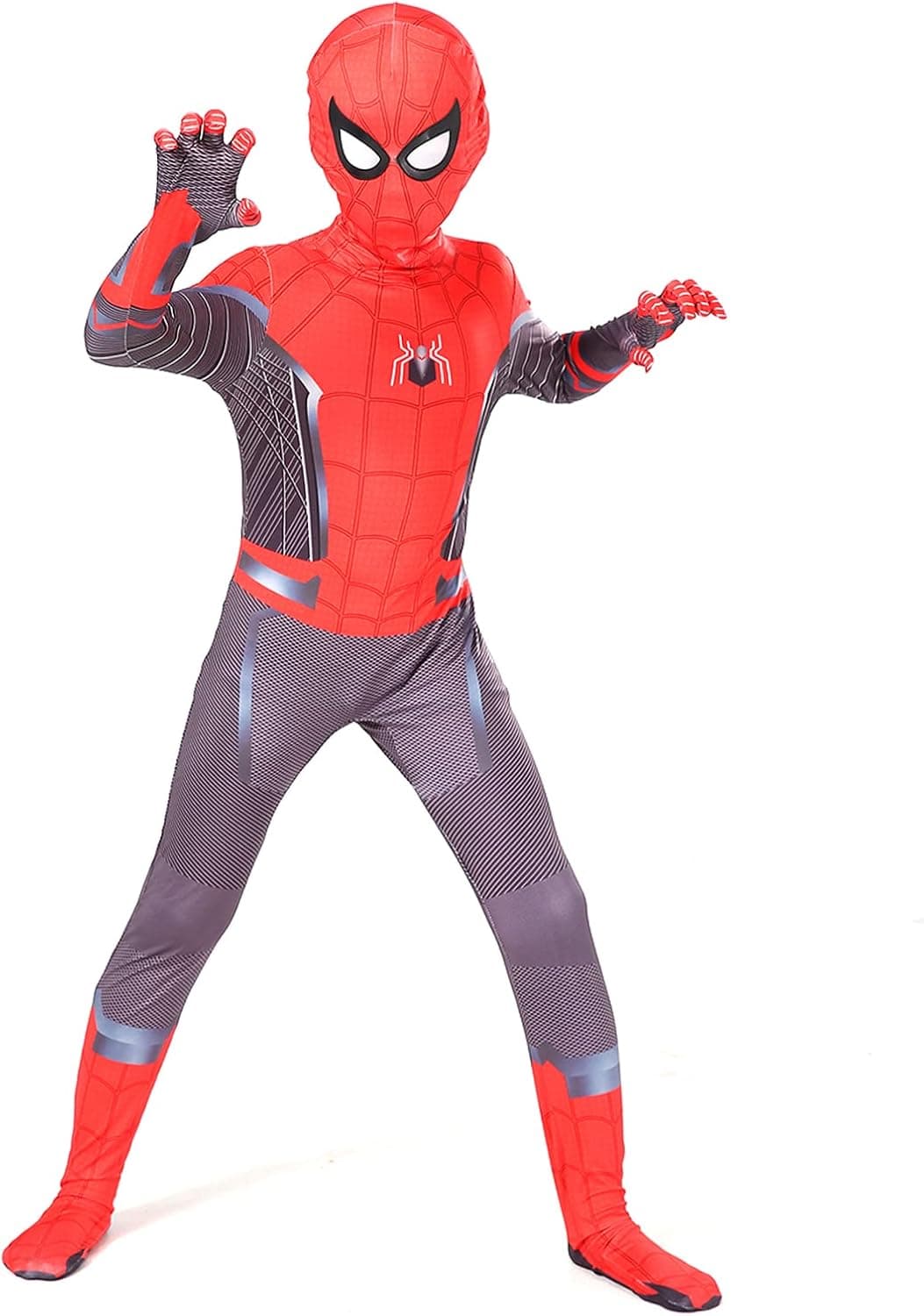 Superhero Costume for Kid Halloween Cosplay Costume for Boys Girls 3D Style Superhero Pretend Play Spandex Suit Full Bodysuit