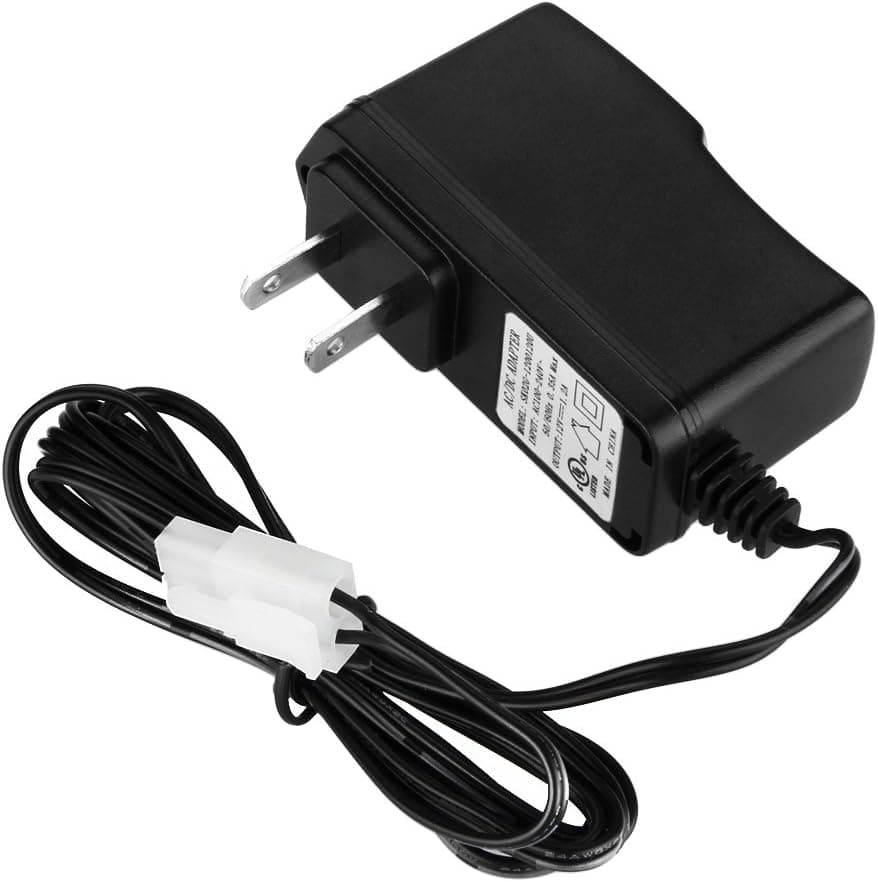 Newest 12V 1.2A AC Power Adapter/Battery Charger for 7.2V 8.4V 9.6V Ni-CD Ni-MH RC Battery Charger/Packs with Male Tamiya Connector-Black