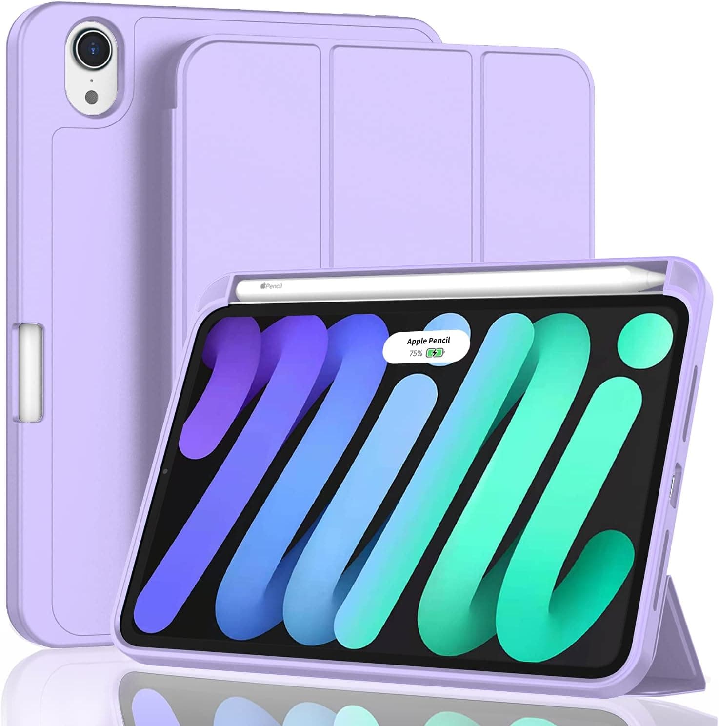 ZryXal New iPad 10th Generation Case 10.9 Inch 2022 with Pencil Holder, Smart iPad Case [Support Auto Wake/Sleep and Only 3rd Gen Pencil Charging/Pair] (Old Purple)