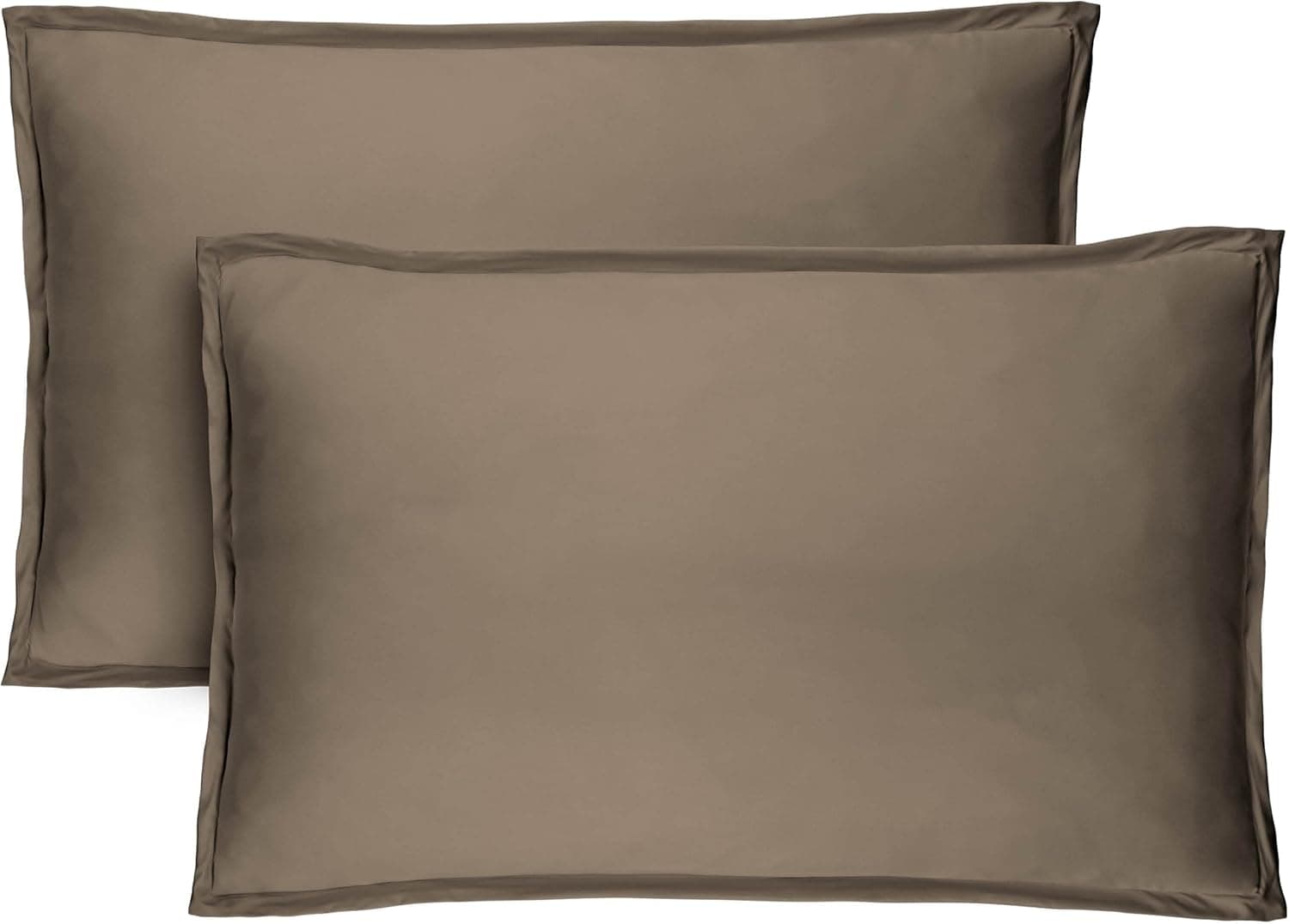 Bare Home King Pillow Shams - Set of 2 - Premium 1800 Ultra-Soft Microfiber - Double Brushed - Bed Pillow Shams (King Pillow Sham Set of 2, Taupe)