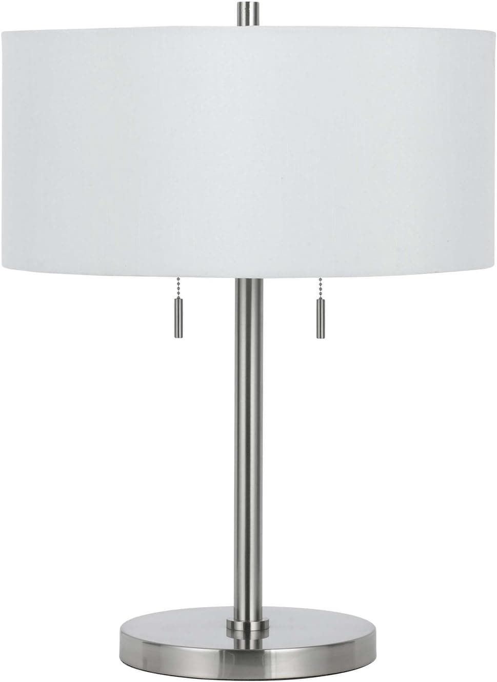 Cal Lighting BO-2450TB-BS Transitional Two Table Lamp Lighting Accessories, Silver