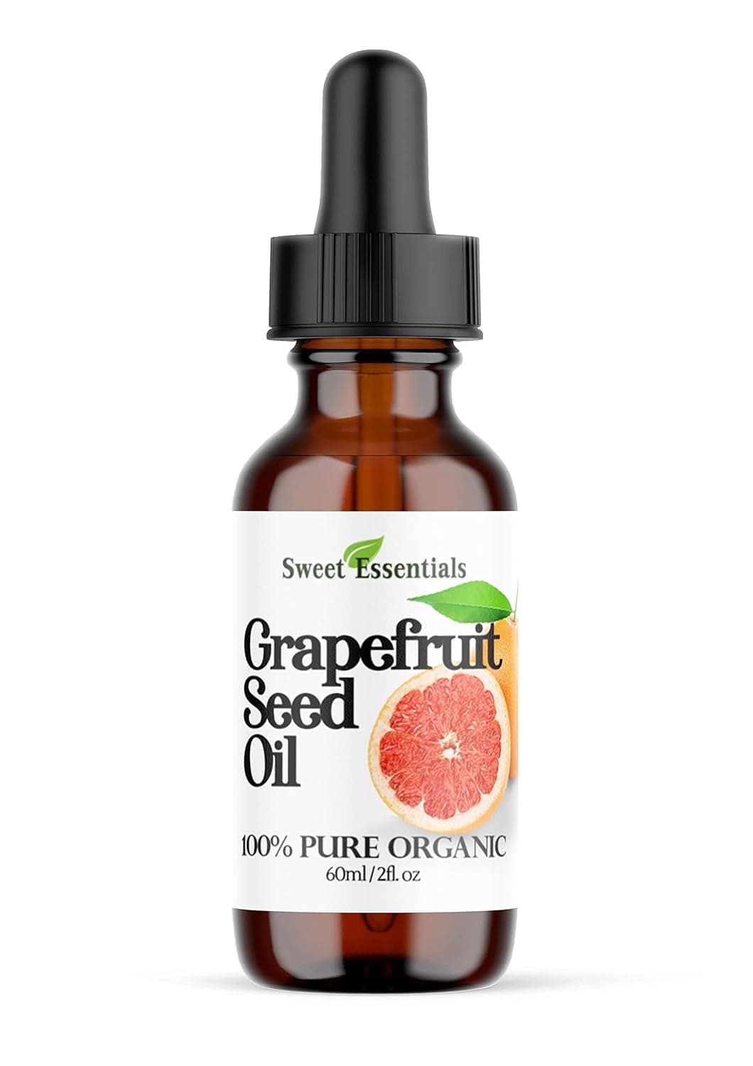 Sweet Essentials Premium Organic Grapefruit Seed Oil | 2oz Glass Bottle | Imported From Italy | 100% Pure | Carrier Oil | Cold Pressed