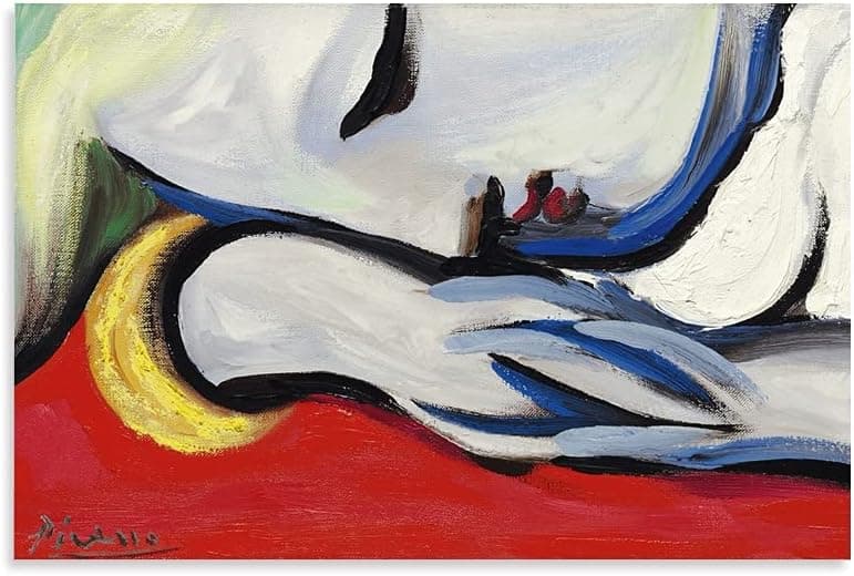 Hitecera Oil Painting Poster le repos by Pablo Picasso Rest Poster Decorative Canvas Wall Art Living Room Posters Bedroom Painting 12x18inch(30x45cm)