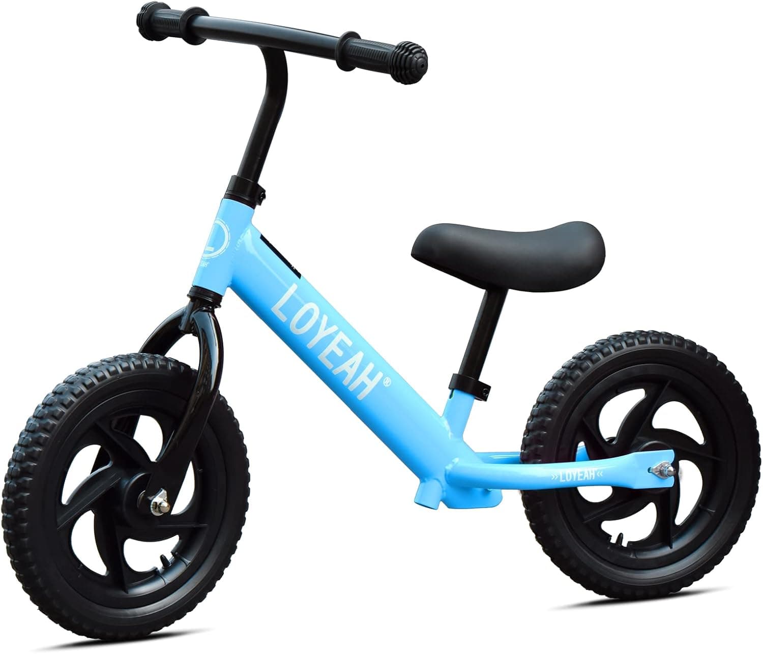 LOYEAH Balance Bike for 2 3 4 5 6 Year Old Boys Girls, 12 Inch Kids Toddler Balance Bike Indoor Outdoor Toys, No Pedal Training Bikes, Adjustable Handlebar and Seat, EVA Tires