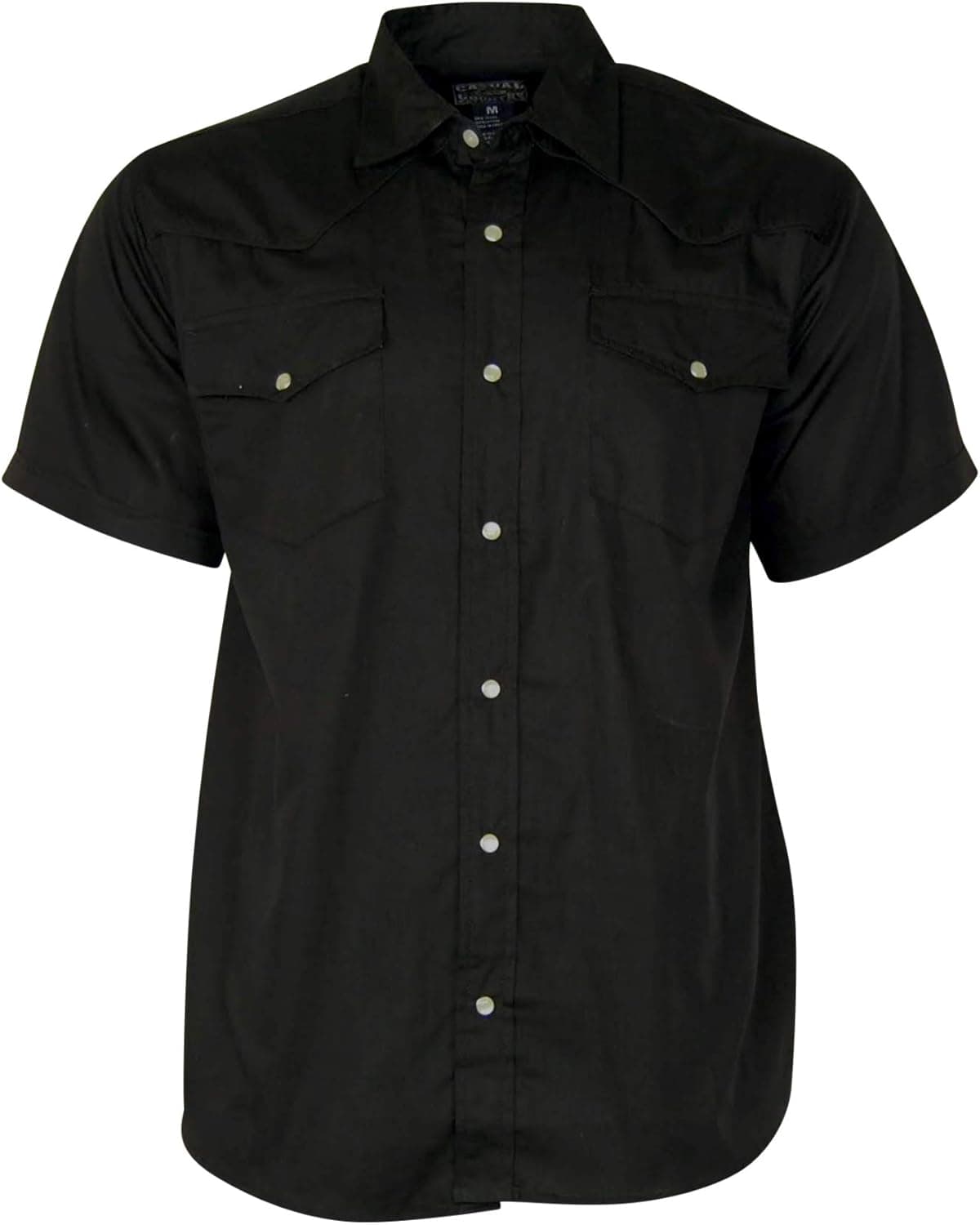 Men's Short Sleeve Solid Western Shirt | Pearl Snap Front