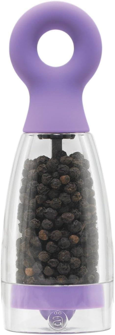 Arta Mezzo 5-1/2-Inch Pepper Grinder, Softkote Orchid