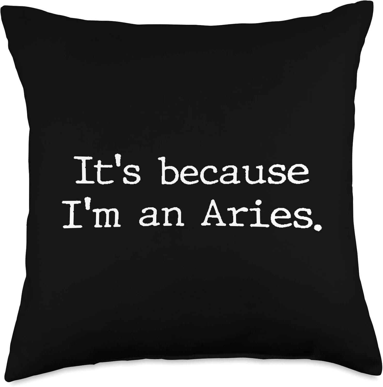 Aries Horoscope By Design Tee Company Aries Horoscope Gifts Women Girls Men Zodiac Sign Astrology Throw Pillow, 18x18, Multicolor
